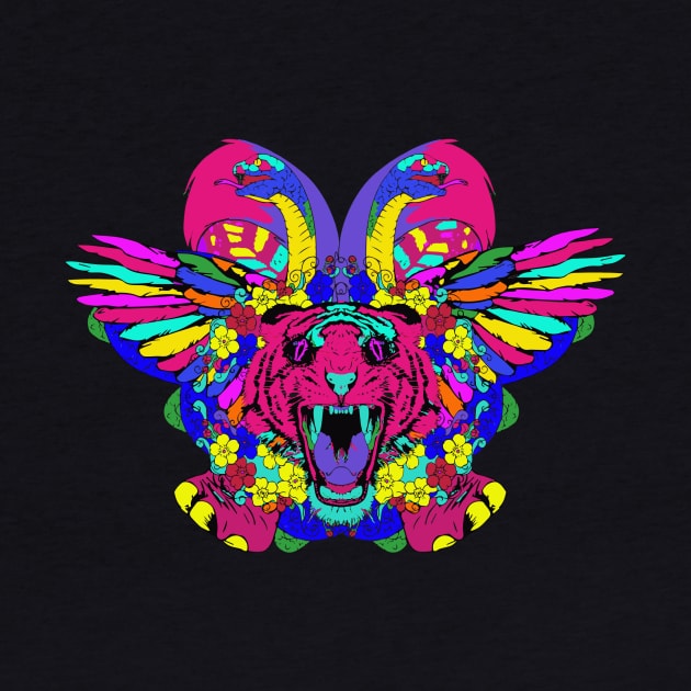 Psychedelic animal mashup by Fizzybubblech